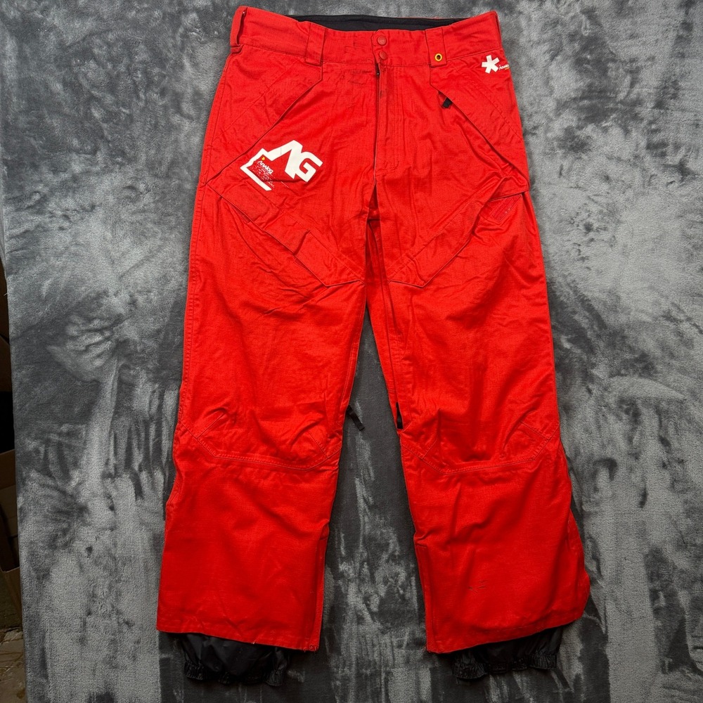 Analog Snowboard Pants Mens Medium Red AG Outerwear Baggy Ski Trousers